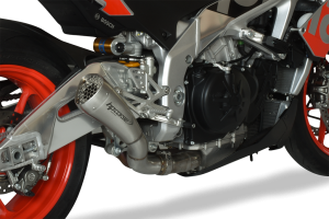 HPCORSE HYDROFORM CORSA SHORT SATIN TERMINALE DI SCARICO NON OMOLOGATO PER APRILIA TUONO V4/RSV4 2017-20
