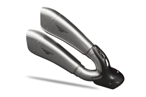 HPCORSE HYDROFORM SHORT SATIN TERMINALE DI SCARICO OMOLOGATO PER INDIAN FTR 1200