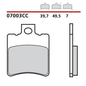 Pastiglie Freno Brembo 07003CC Scooter Carbon Ceramic (1 coppia per 1 disco)