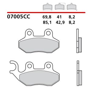 Pastiglie Freno Brembo 07005CC Scooter Carbon Ceramic (1 coppia per 1 disco)