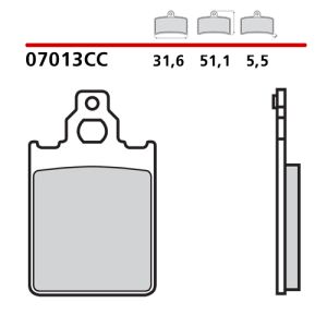 Pastiglie Freno Brembo 07013CC Scooter Carbon Ceramic (1 coppia per 1 disco)
