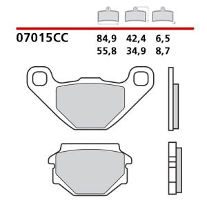 Pastiglie Freno Brembo 07015CC Scooter Carbon Ceramic (1 coppia per 1 disco)