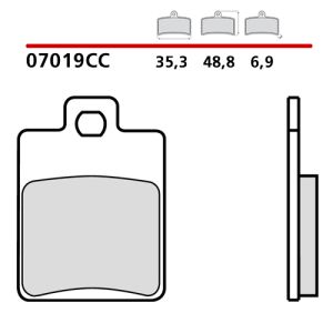 Pastiglie Freno Brembo 07019CC Scooter Carbon Ceramic (1 coppia per 1 disco)