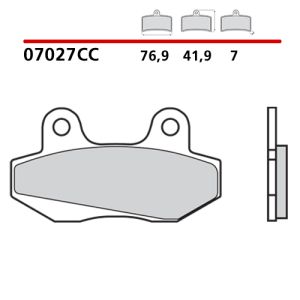 Pastiglie freno Brembo in carbon ceramica (1 coppia per 1 disco), codice 07027
