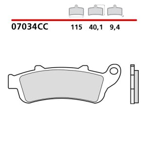 Pastiglie Freno Brembo 07034CC Scooter Carbon Ceramiche (1 coppia per 1 disco)