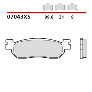 Pastiglie Freno Brembo 07043XS Scooter Sinterizzato (1 coppia per 1 disco)