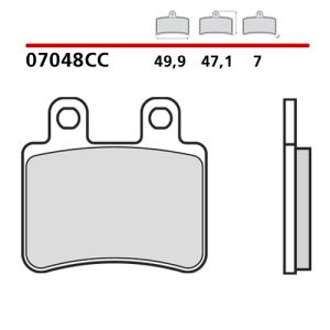 Pastiglie Freno Brembo 07048CC Scooter Carbon Ceramic (1 coppia per 1 disco)