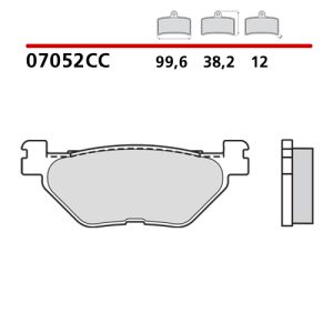 Pastiglie Freno Brembo 07052CC sinterizzate strada (1 coppia per 1 disco) YAMAHA e MBK (mod. nella descrizione) 