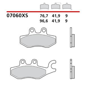 07060XS - Pastiglie Freno Brembo  Scooter Sinterizzato (1 coppia per 1 disco)