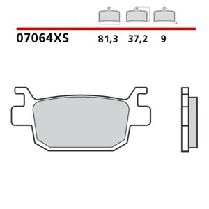 07064XS - Pastiglie Freno Brembo 07064XS Scooter Sinterizzato (1 coppia per 1 disco), per pinza posteriore