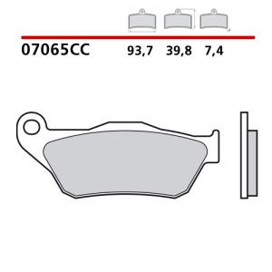 07065CC - Pastiglie Freno Brembo scooter Carbon Ceramiche (1 coppia per 1 disco)