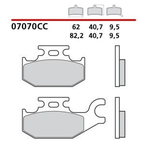 07070CC - Pastiglie Freno Brembo scooter Carbon Ceramic (1 coppia per 1 disco) Posteriore