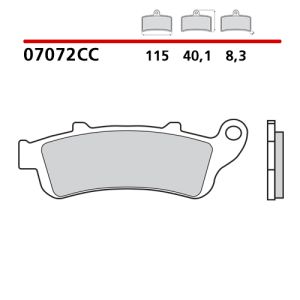 07072CC,Pastiglie Freno Brembo scooter Sinterizzato (1 coppia per 1 disco)