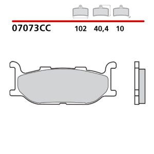 07073CC - Pastiglie Freno Brembo sinterizzate strada (1 coppia per 1 disco) YAMAHA 400 Majesty 04 - T-Max 01-03