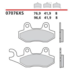07076XS - Pastiglie Freno Brembo Scooter Carbon Ceramic (1 coppia per 1 disco), pinza sinistra Anteriore Suzuki Burgman 400 07-