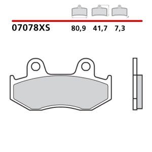 07078XS - Pastiglie Freno Brembo scooter Sinterizzato (1 coppia per 1 disco)