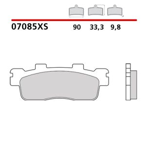 07085XS - Pastiglie Freno Brembo scooter Sinterizzate (1 coppia per 1 disco)