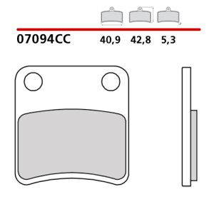 Pastiglie Freno Brembo 07094CC Scooter Carbon Ceramiche (1 coppia per 1 disco)