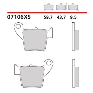 07106CC - Pastiglie freno posteriore Brembo carbon ceramica (1 coppia per 1 disco)