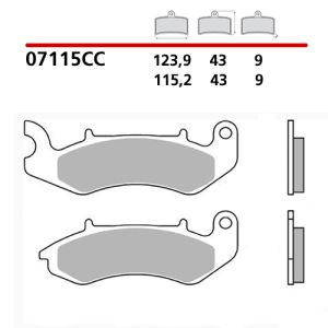 07115cc - Pastiglie Freno Brembo scooter Carbon Ceramiche (1 coppia per 1 disco)