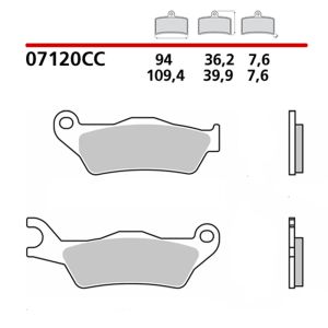 07120cc - BREMBO - PASTIGLIA MESCOLA CC Aprilia SXR - SR 