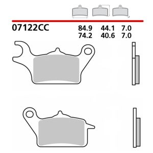 07122CC - Pastiglie Freno Brembo scooter Carbon Ceramiche (1 coppia per 1 disco)