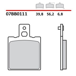 Pastiglie Freno Brembo 07BB0111 (1 coppia per 1 disco)