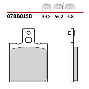 Pastiglie Freno Brembo 07BB01SD (1 coppia per 1 disco)