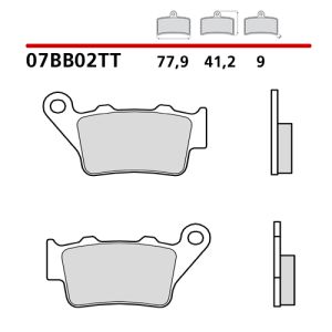 07BB02TT - Pastiglie Freno Brembo sinterizzate (1 coppia per 1 disco)