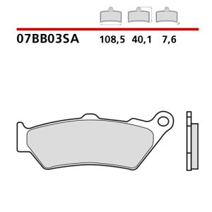 Pastiglie Freno Brembo 07BB03SA sinterizzate strada (1 coppia per 1 disco)