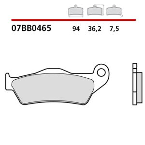 07BB0465 - BREMBO - PASTIGLIA MESCOLA GENUINE