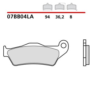 Pastiglie Freno Brembo 07BB04LA (1 coppia per 1 disco)