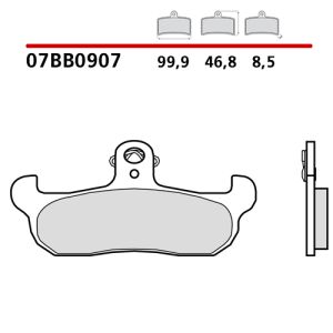 Pastiglie Freno Brembo 07BB0907 Genuine Parts (1 coppia per 1 disco)