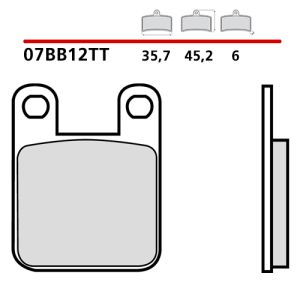 07BB12TT - Pastiglie Freno Brembo sinterizzate (1 coppia per 1 disco)