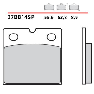 Pastiglie Freno Brembo 07BB14SP sinterizzate strada posteriore (1 coppia per 1 disco)