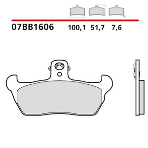 07BB1606 - Pastiglie Freno Brembo Carbon Ceramica (1 coppia per 1 disco)
