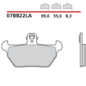 Pastiglie Freno Brembo 07BB22LA (1 coppia per 1 disco)