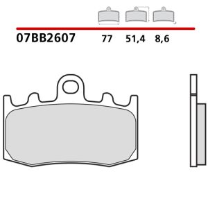 07BB2607 - Pastiglie Freno Brembo Carbon Ceramica (1 coppia per 1 disco)