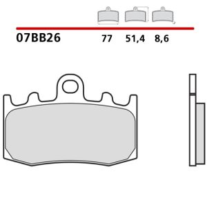 Pastiglie freno anteriore Brembo sinterizzate strada, BMW 2001-13, codice 07BB26LA