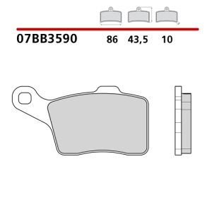 Pastiglie Freno Brembo 07BB3590 Genuine Parts (1 coppia per 1 disco)