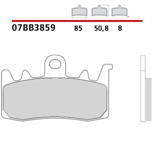 Pastiglie Freno Brembo 07BB3859 Genuine Parts, (1 coppia per 1 disco)