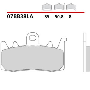 07BB38LA - Pastiglie freno anteriori Brembo sinterizzate strada