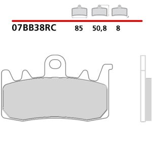 07BB38RC - Pastiglie Freno Brembo Extreme Racing (1 coppia per 1 disco)