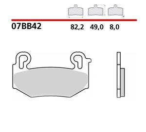 07BB42LA - PASTIGLIE FRENO Brembo LA sinterizzata per BMW R 1300 GS 24-25