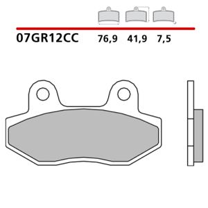 07GR12CC - Pastiglie Freno Brembo Parking Brake (1 coppia per 1 disco) (Mod. vedi descrizione)