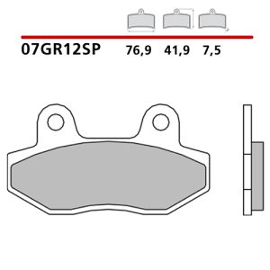 07GR12SP - Pastiglie Freno Brembo sinterizzate strada posteriore (1 coppia per 1 disco)