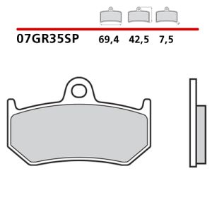 07GR35SP - Pastiglie Freno Brembo sinterizzate strada posteriori MV (1 coppia per 1 disco)