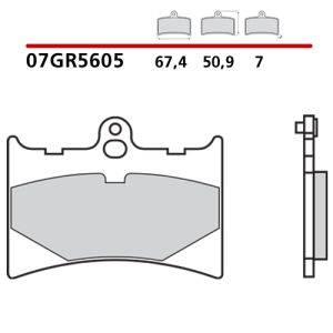 07GR5605 - Pastiglie Freno Brembo (1 coppia per 1 disco)