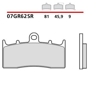 07GR62SR - Pastiglie Freno Brembo sinterizzate racing Strada/pista (1 coppia per 1 disco)