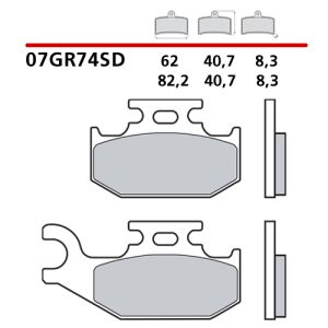 07GR74SD - Pastiglie Freno Brembo sinterizzate off-road (1 coppia per 1 disco)
